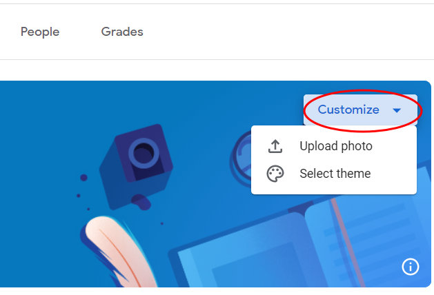 Google Classroom guide - customize the theme