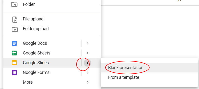 make a new blank presentation
