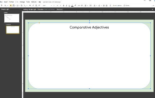 make worksheets in Google Slides