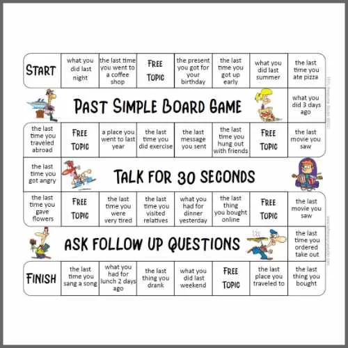 Past Simple - Communicative Board Game