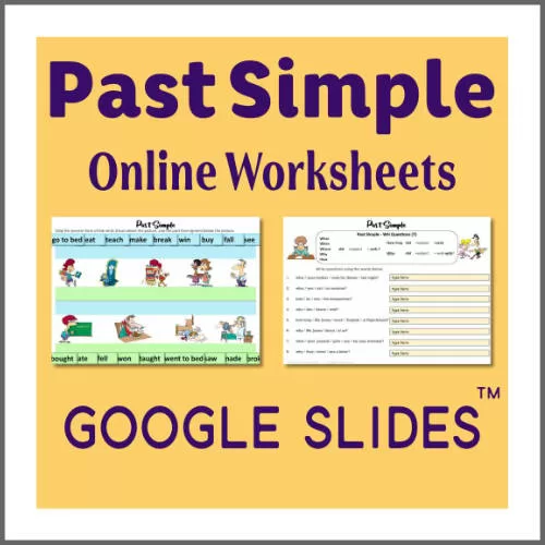 Digital Resources - Past Simple Google Slides Online Worksheet