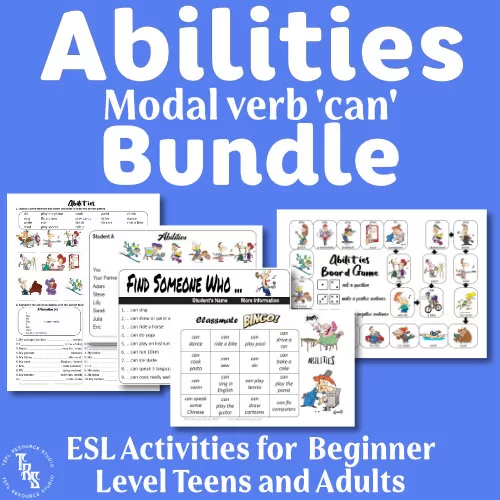 Abilities Modal Verb Can Speaking Activities