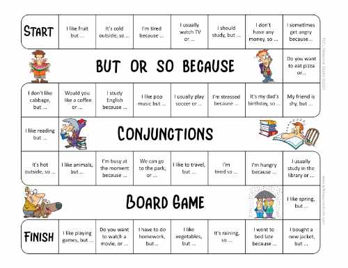 Conjunctions ESL Board Game - Top 5 ESL Board Games to Make Grammar Fun