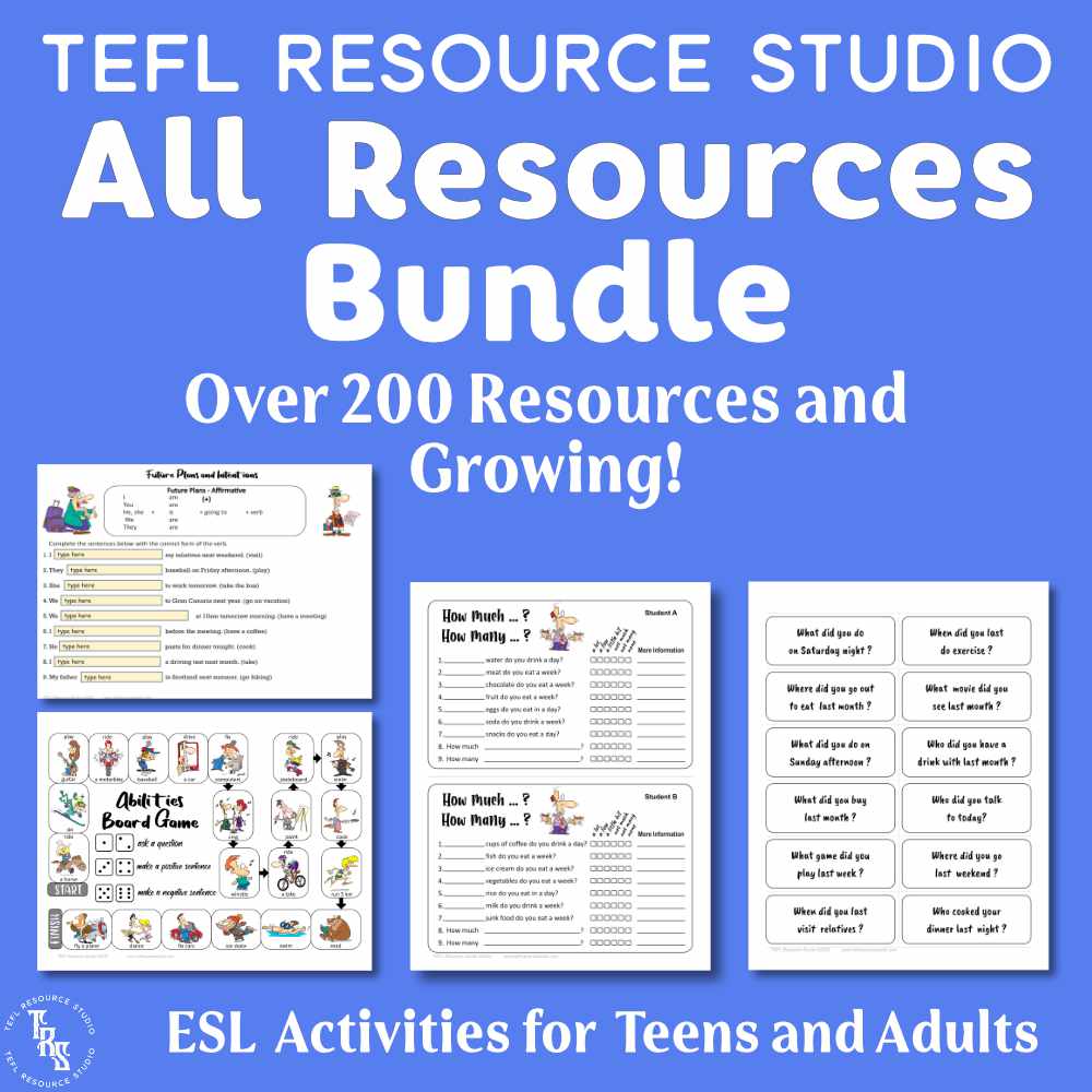 All ESL Speaking Activities Bundles Together