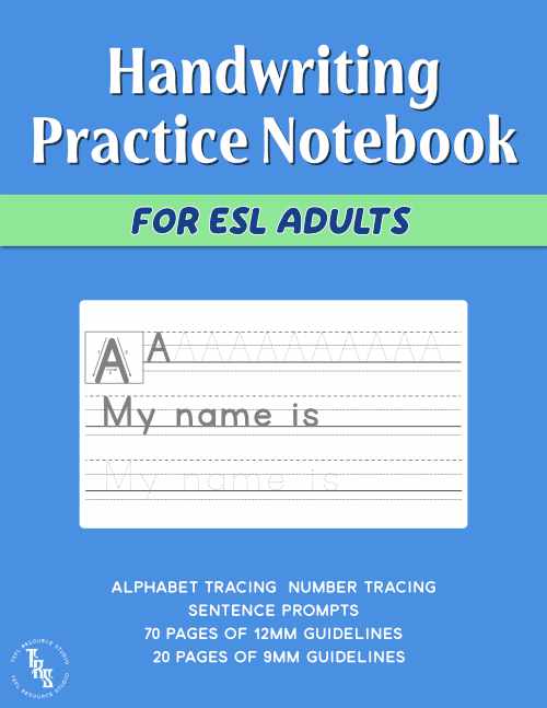 Handwriting Practice for Adults ESL