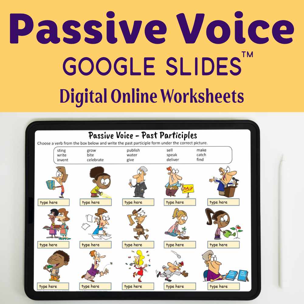 Passive Voice ESL Digital Worksheet