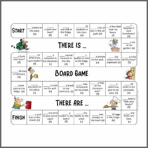 there is there are board game ESL speaking Activity